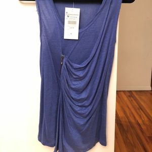 NWT Zara evening collection blue cowl neck shirt NWT Zara evening collection blue cowl neck shirt