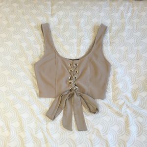 💸SALE💸 Ribbon Lace Up Crop Top