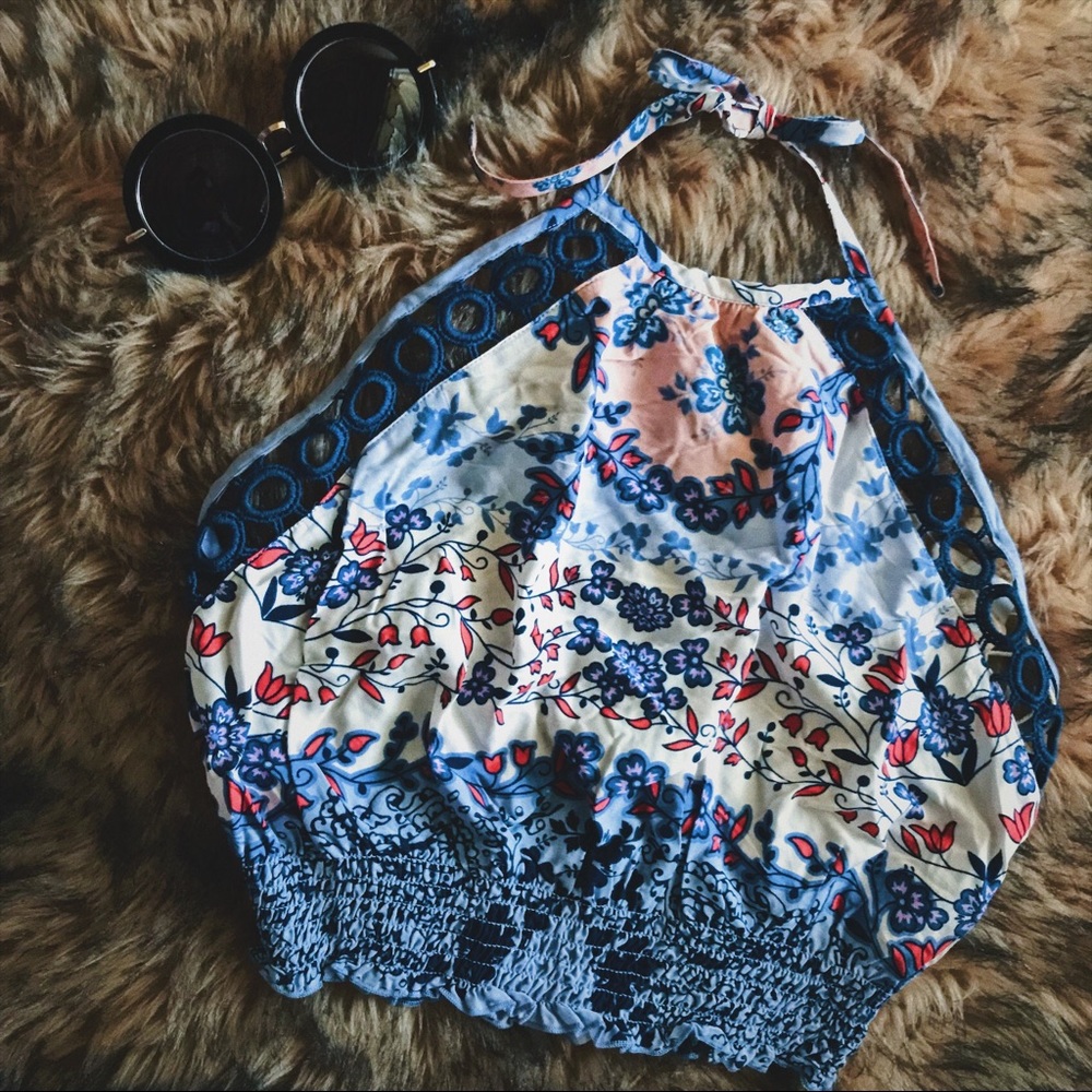 Pattern Halter Top