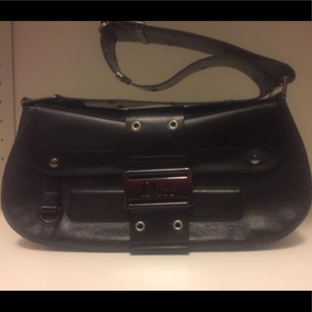 Christian Dior Shoulder Flap Bag-Black (Vintage)