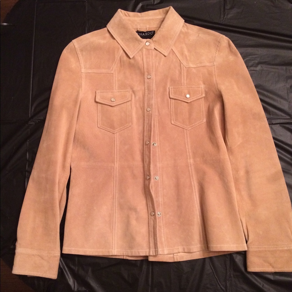 Tan Suede Jacket by Bernardo