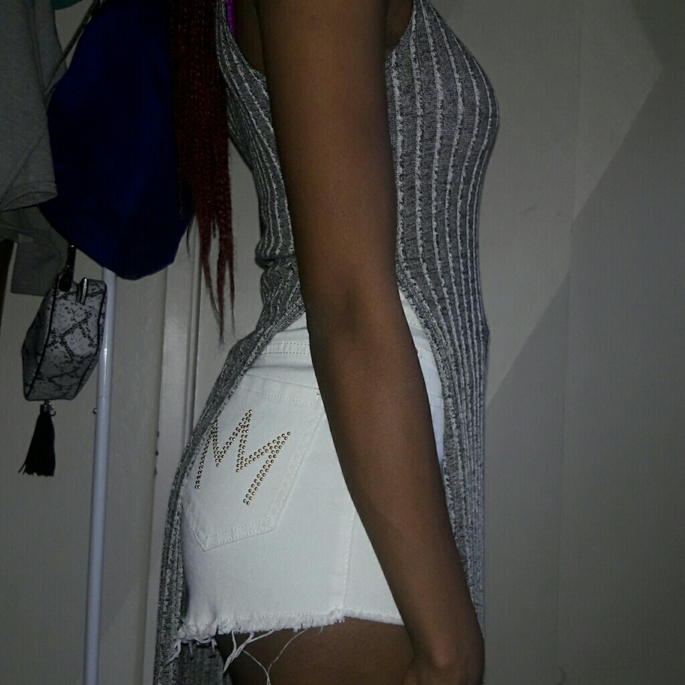 Grey Side slits top