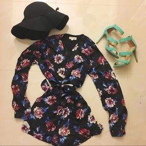 Flowery elegant romper
