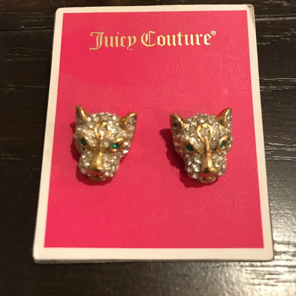 Juicy Couture Pave Leopard Studs