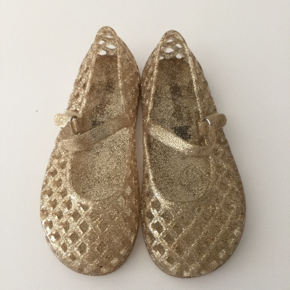Old Navy Gold Jelly Mary Janes