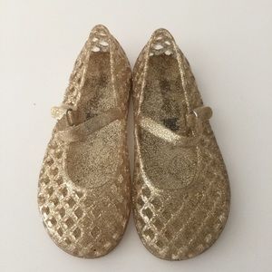 Old Navy Gold Jelly Mary Janes