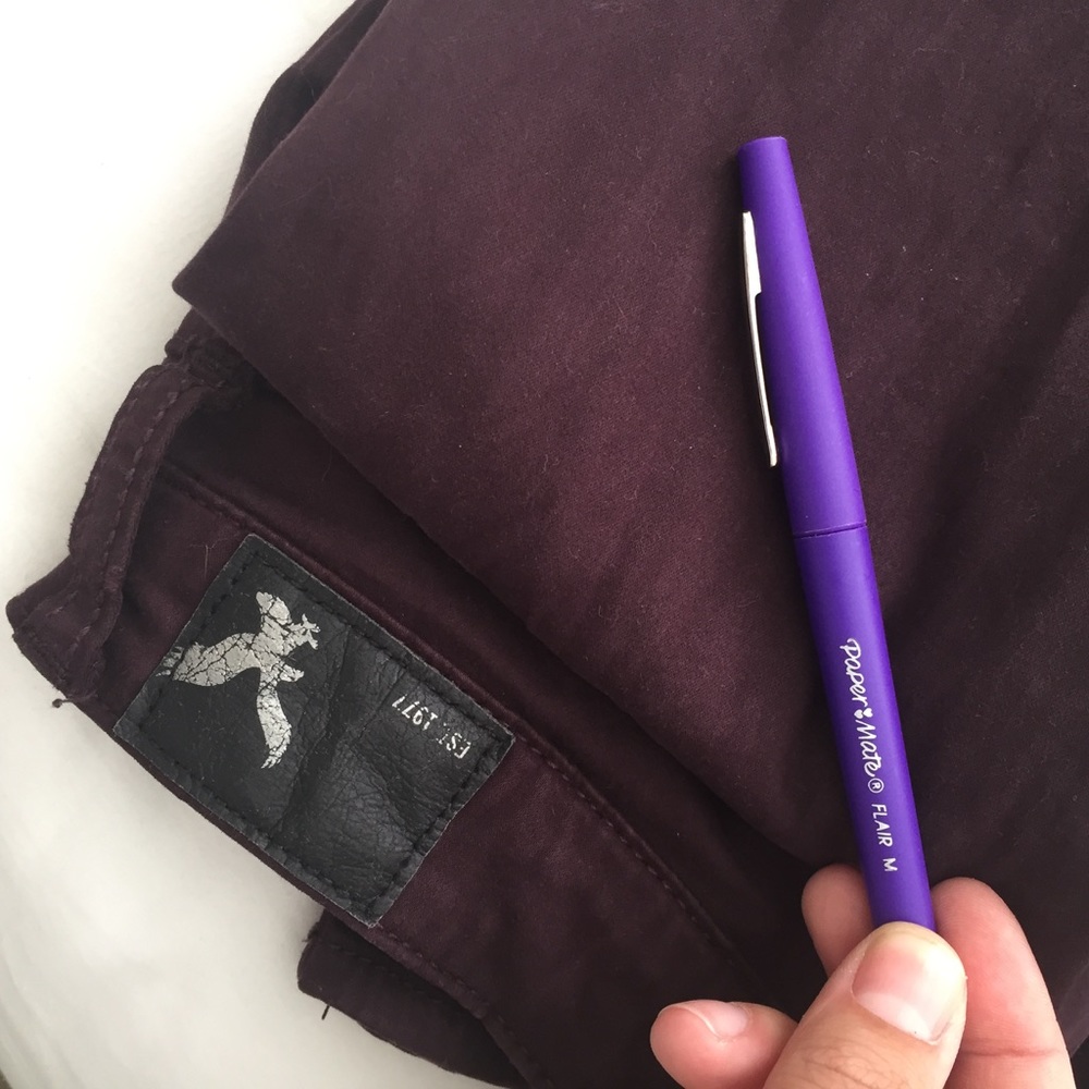 AEO purple skinny jeans