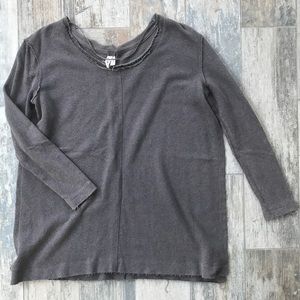 Free People Side Slit Layering Sweatshirt