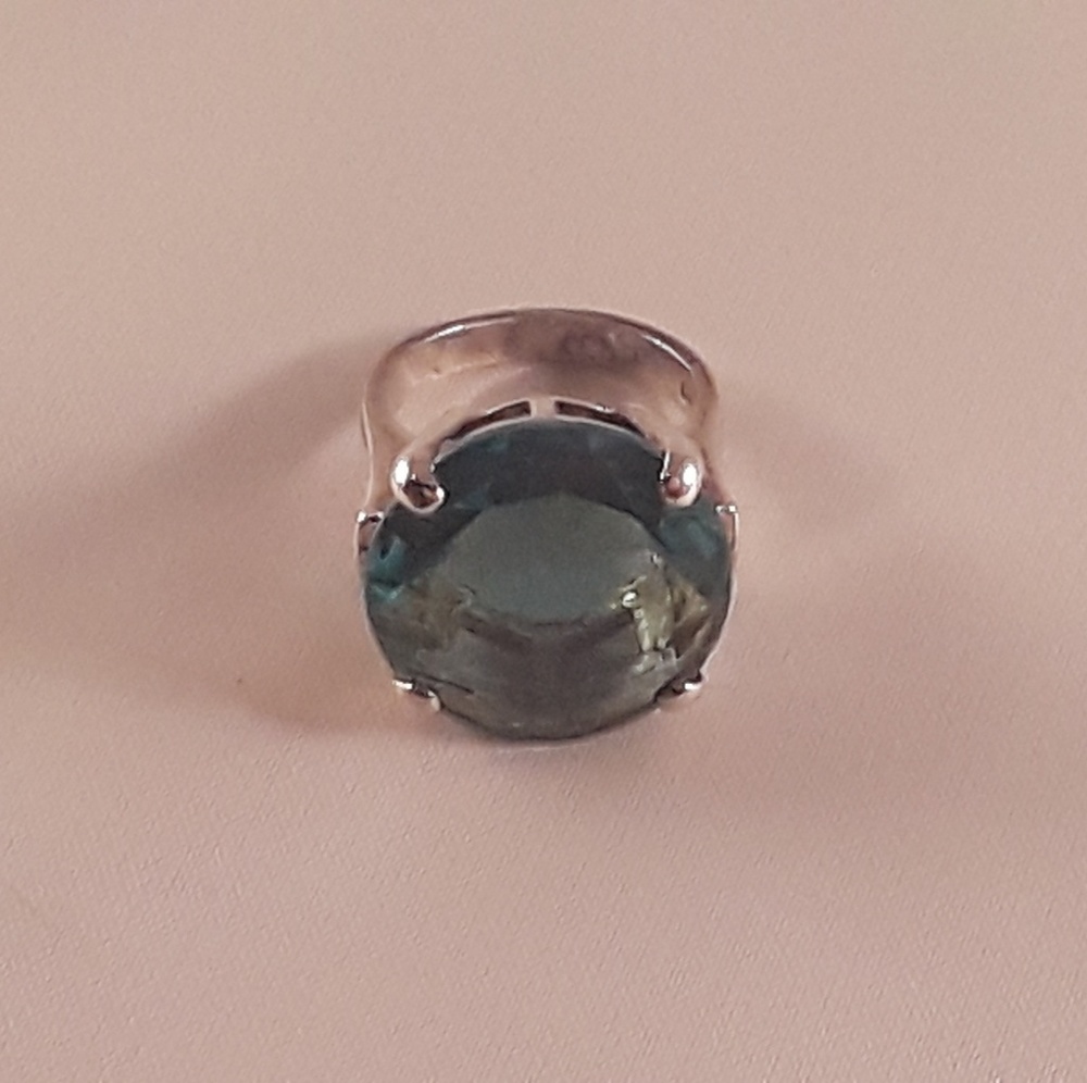 Round CZ Silver Ring