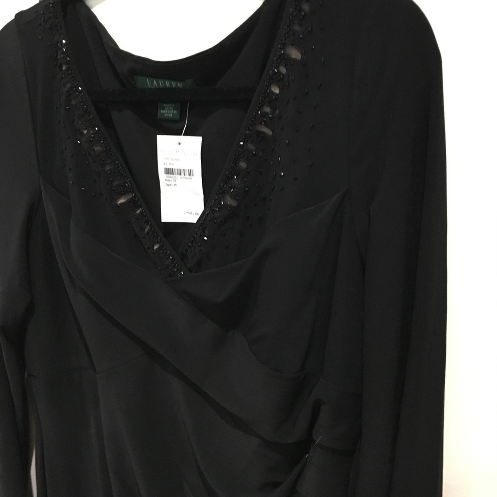 Long black evening dress