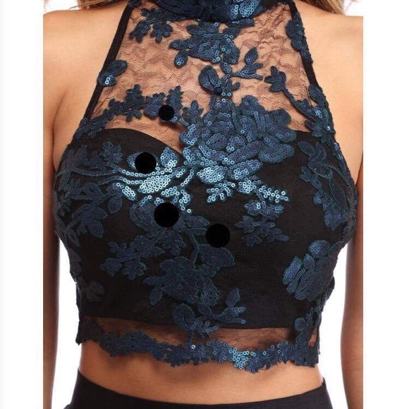 Windsor prom floral two piece dress - Picture 3 of 7