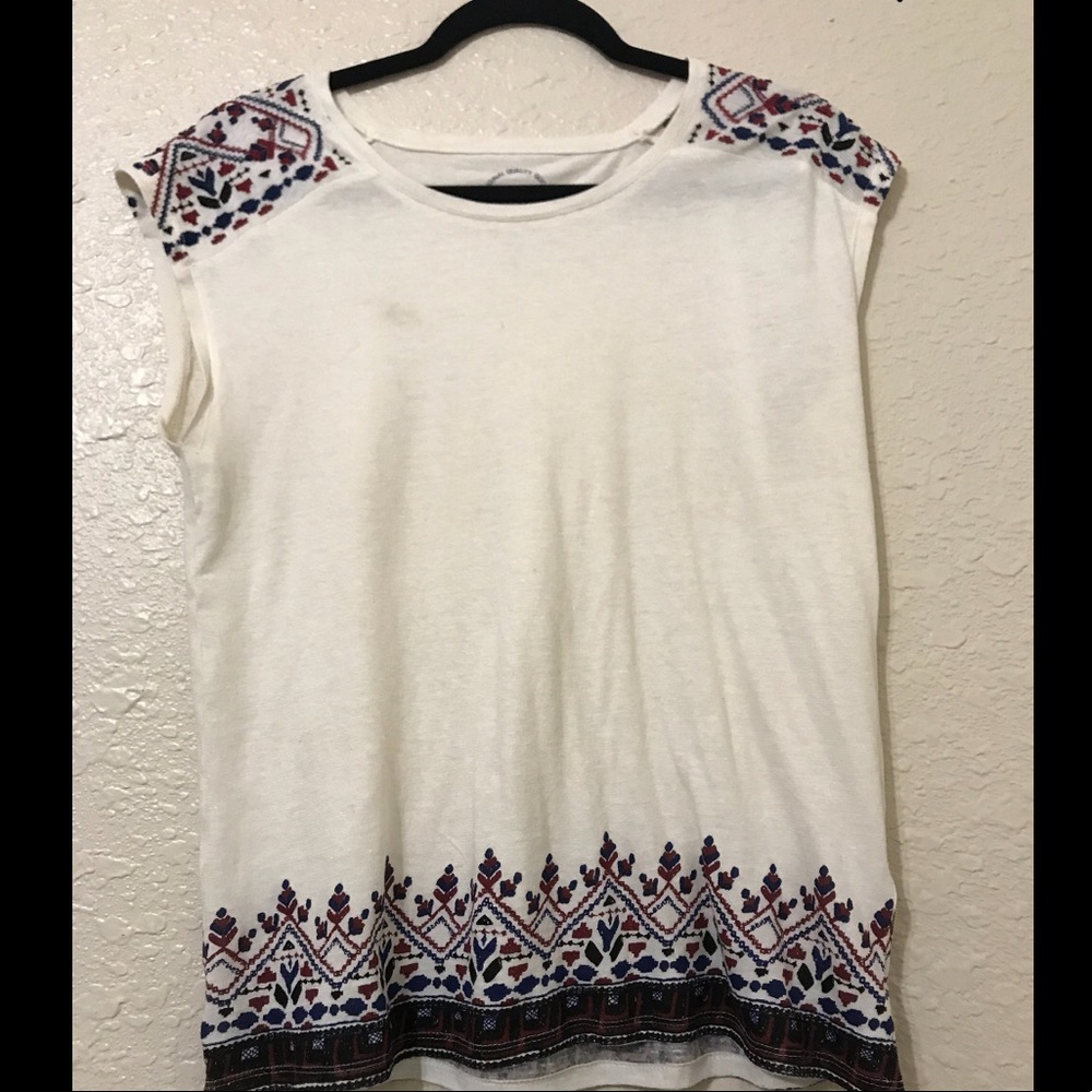 LUCKY BRAND EMBROIDERED SLEEVES
