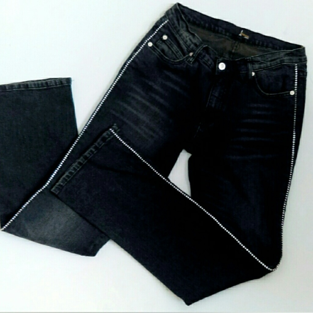 Rhinestone Side Bling Designer Jeans NWOT