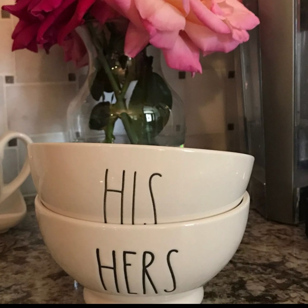 Rae Dunn his and hers bowls