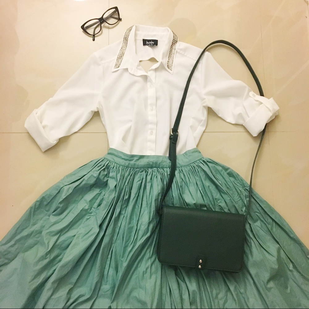 Embellished collar blouse