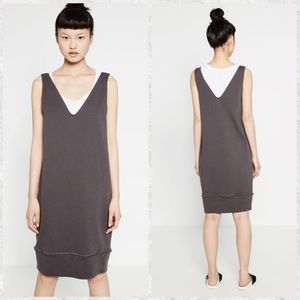 Zara Trafaluc V-Neck Cotton Sweatshirt Dress Zara Trafaluc V-Neck Cotton Sweatshirt Dress