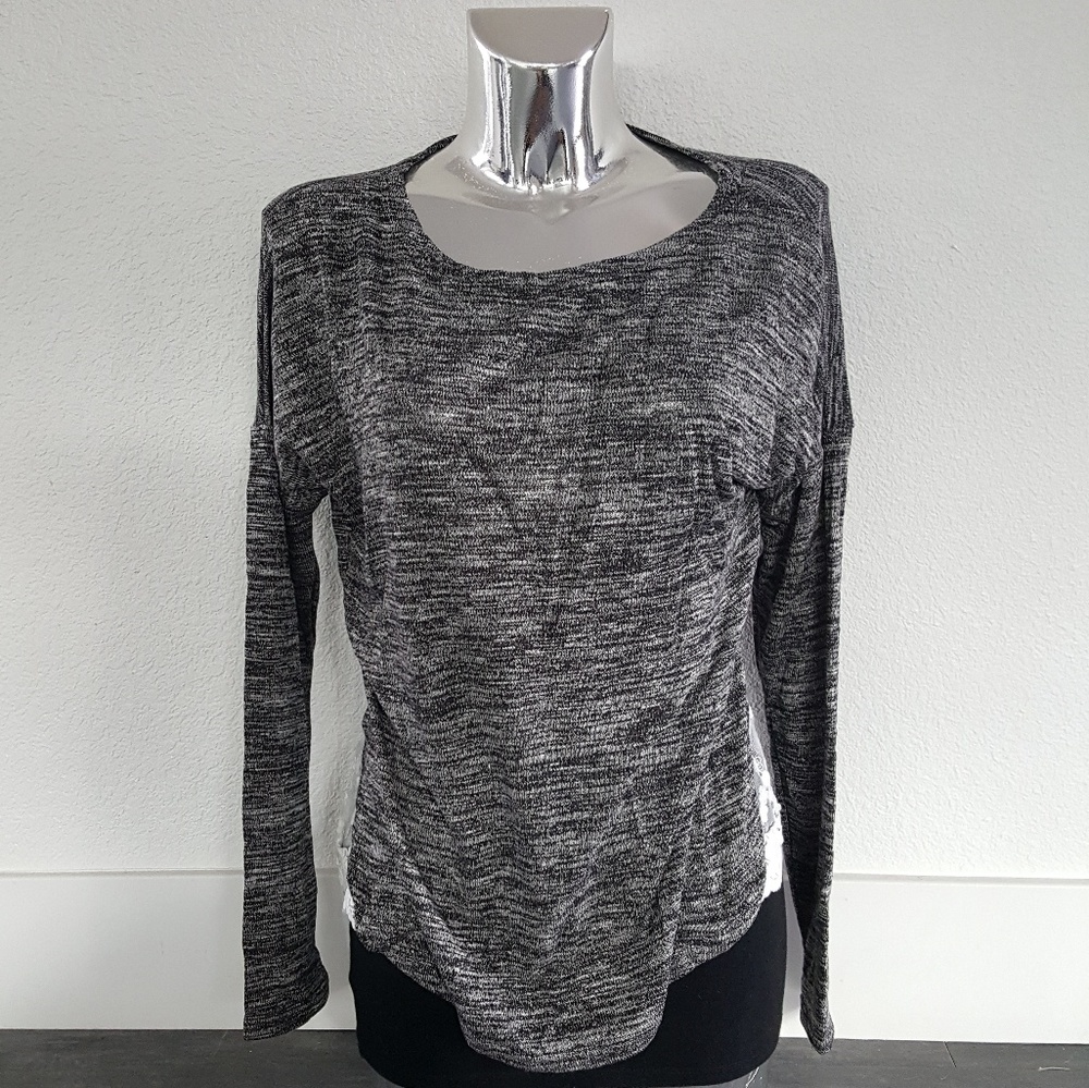 Grey Merle Lace Detailed Long Sleeve