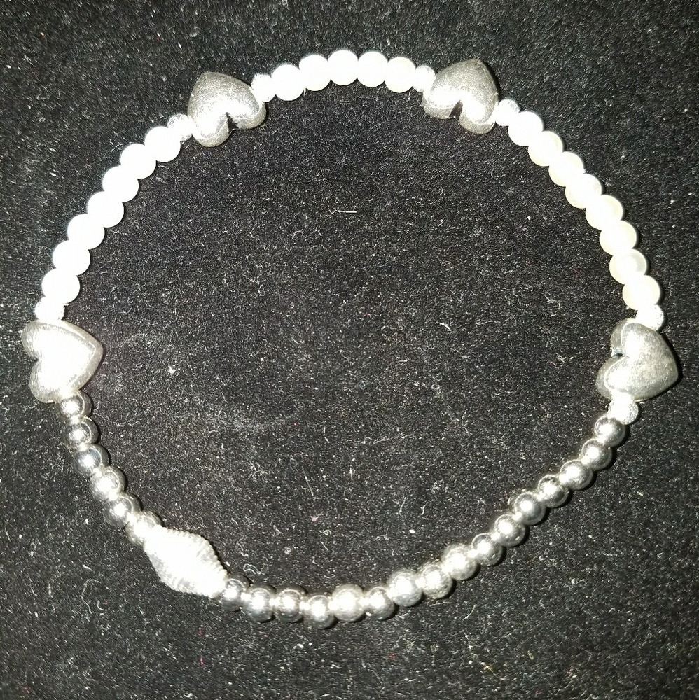 Homemade Seed bead heart Bracelet