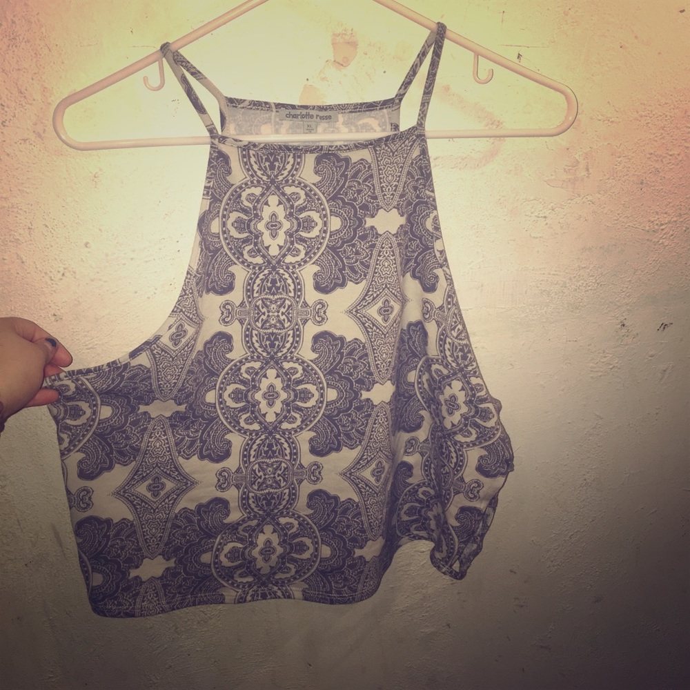 High neck crop top