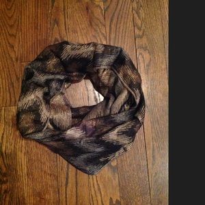 Shimmer chevron stitched infinity scarf