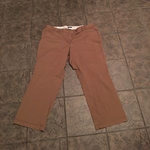 Sz 24 Khaki Lands' End - Mid Rise - Trouser Leg