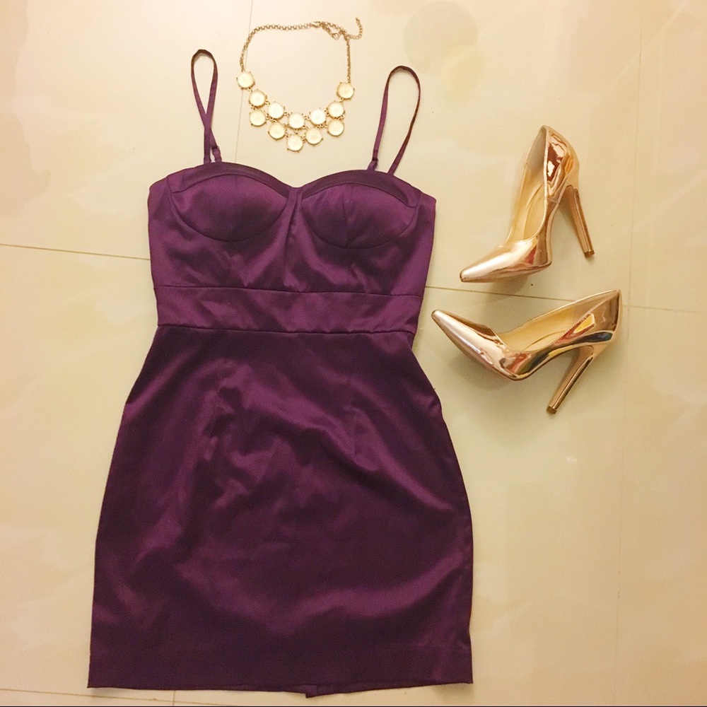 Purple mini dress