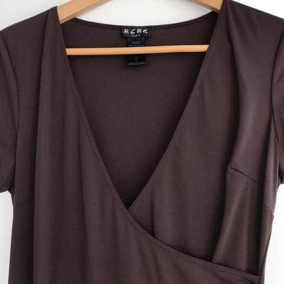 BCBG Faux Wrap Dress with side slit - Picture 5 of 6