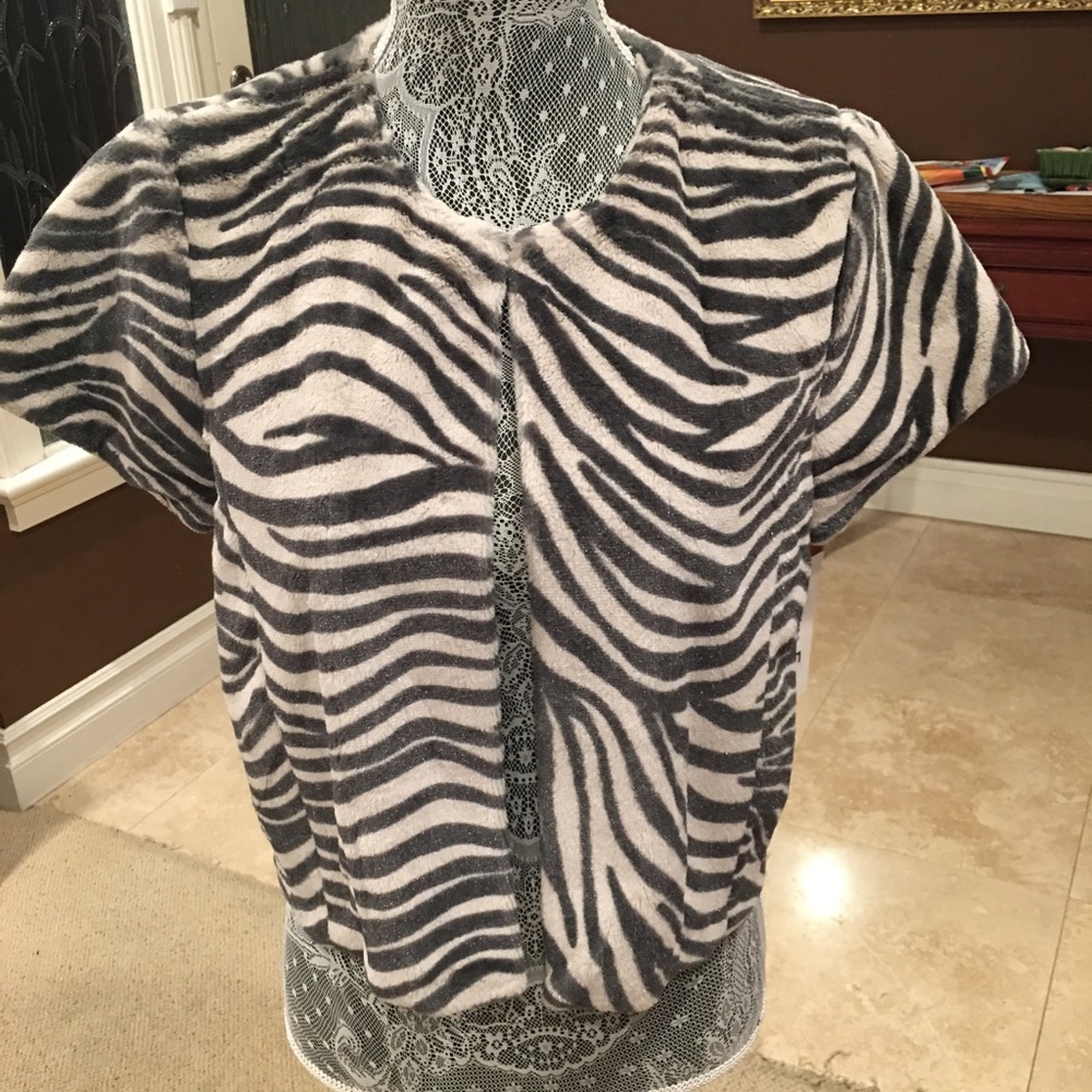 Faux Fur Zebra Print jacket