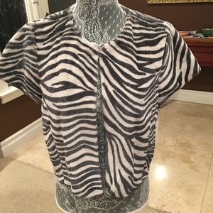 Faux Fur Zebra Print jacket