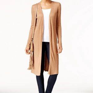 Tan Ribbed Duster Cardigan! NWOT❤️🍁❤️