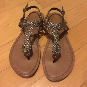 Pewter sandals