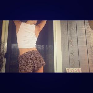 leopard print vintage shors