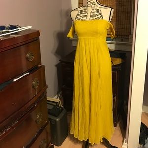 Free People Yellow Jumpsuit
