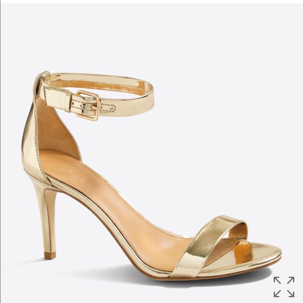 J. Crew gold heels size 7