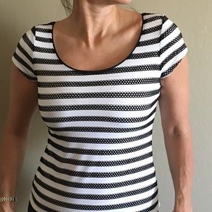 Great black and white blouse