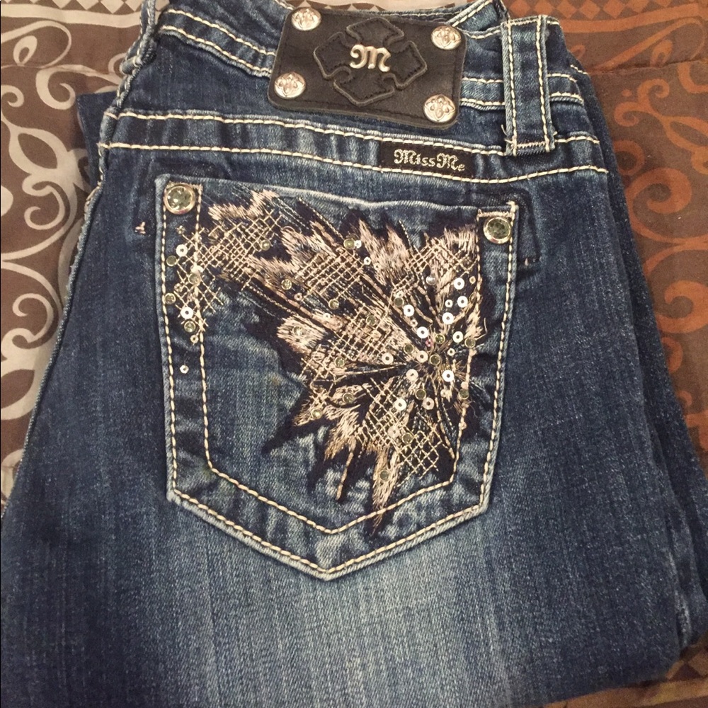 Miss me jeans with rhinestones