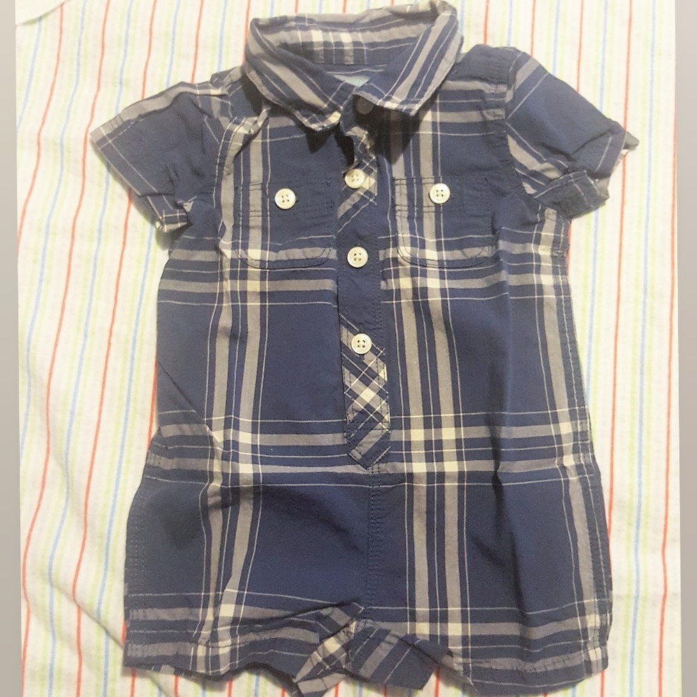 Plaid Shortsleeve Romper