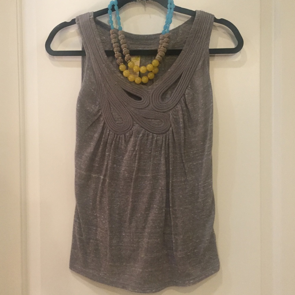 Anthropologie Cutout Neck Tank