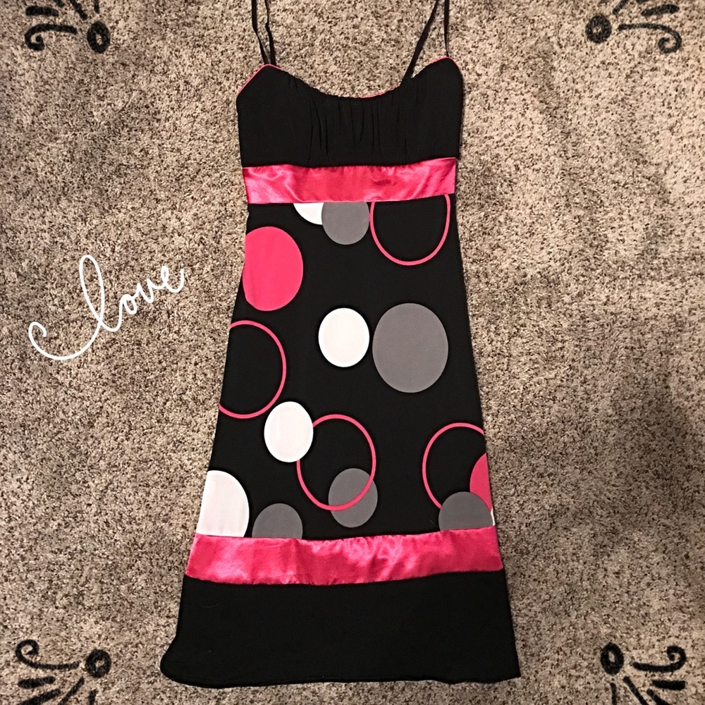 Polka dot strapped dress