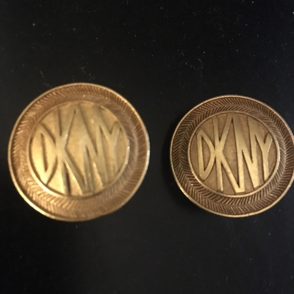 DKNY Button Earrings (clip on)