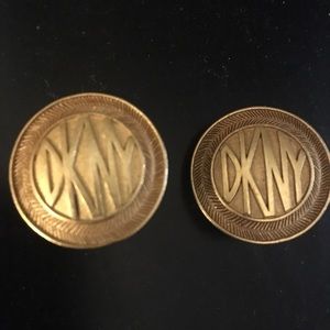 DKNY Button Earrings (clip on)