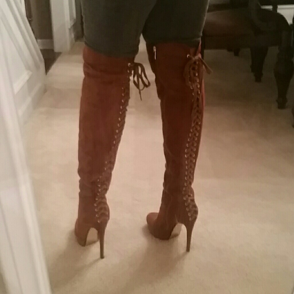 Cognac |Thigh High Boots| - Picture 6 of 7