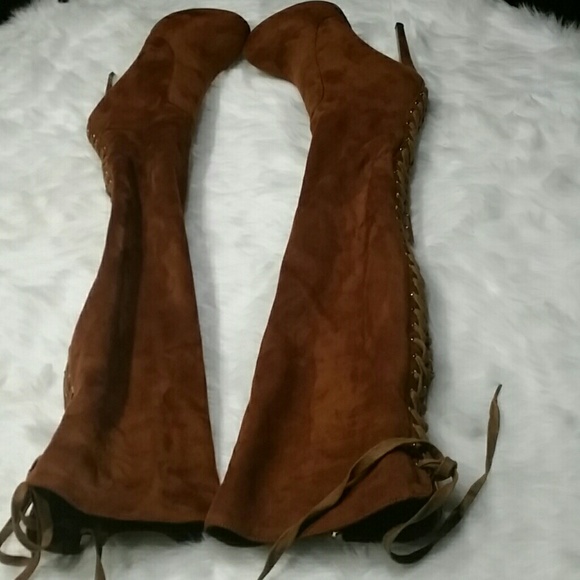Cognac |Thigh High Boots| - Picture 2 of 7