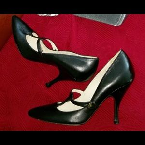 Leather T-strap heels - LuLu Guinness
