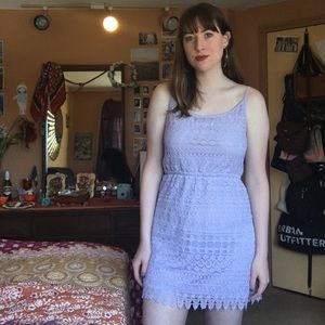 Lace lilac mini dress