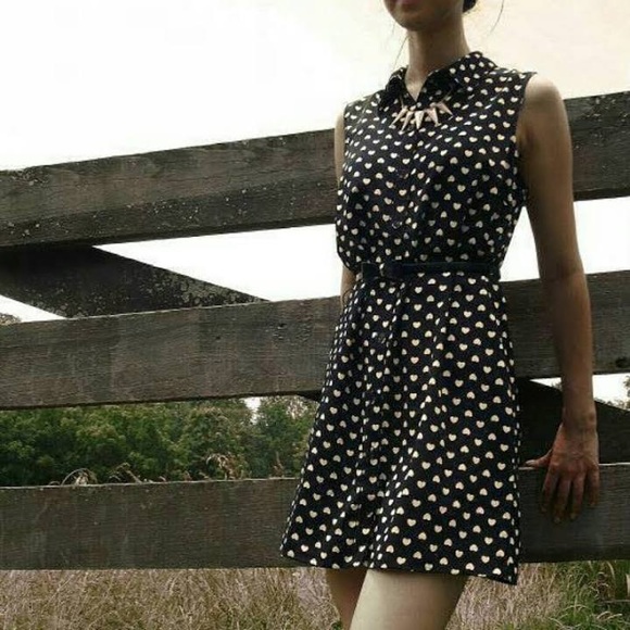 FOREVER 21 - Heart print dress - Picture 1 of 6