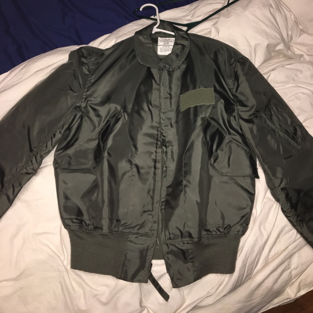 Military style bomber jacket