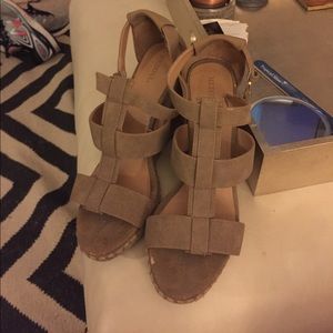 Beige Merona wedge shoes
