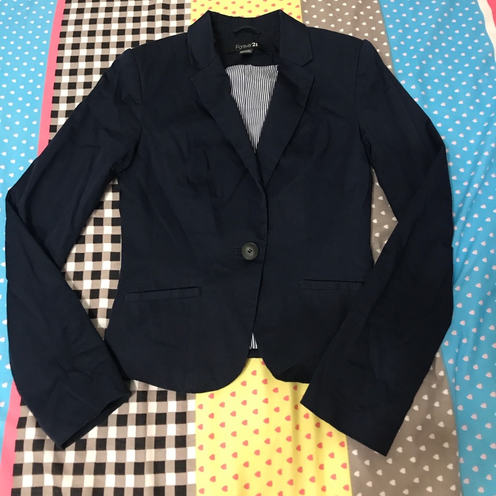F21 navy blazer