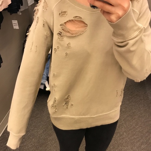 Sincerely Jules Destroyed Cotton Sweatshirt - Picture 2 of 7